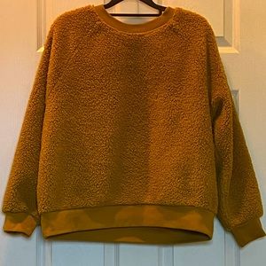 Teddy bear sweatshirt. Old Navy medium. Goldenrod/ochre color.